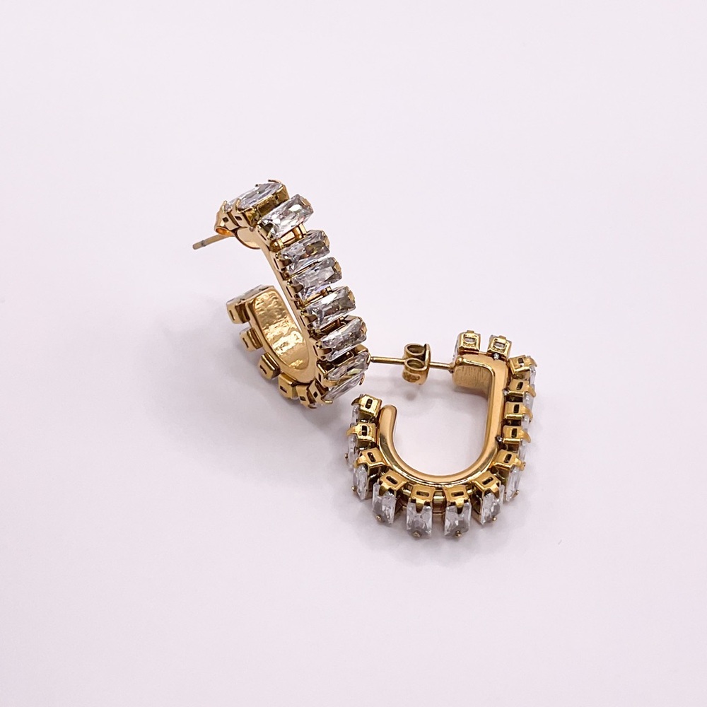 Elegant Gold and Silver Hoop Earrings